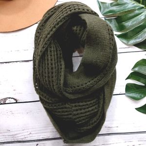 5/$25 Army Green Knit Sweater Infinity Scarf